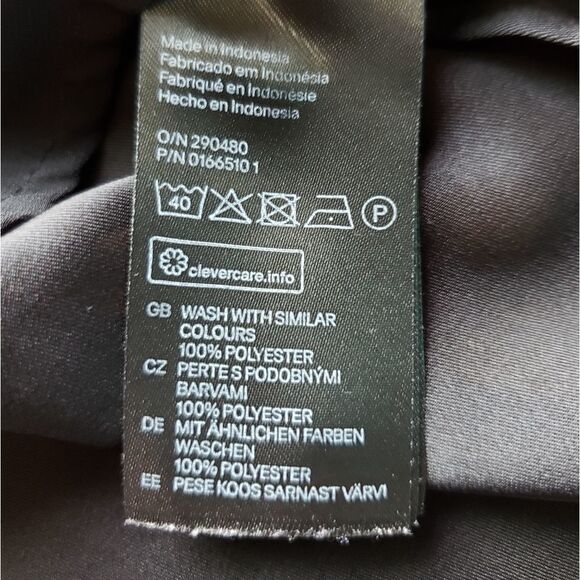 🔹️H&M Black Mandarin Neck Button-up Blouse w/Pockets Size 10 - Picture 10 of 11